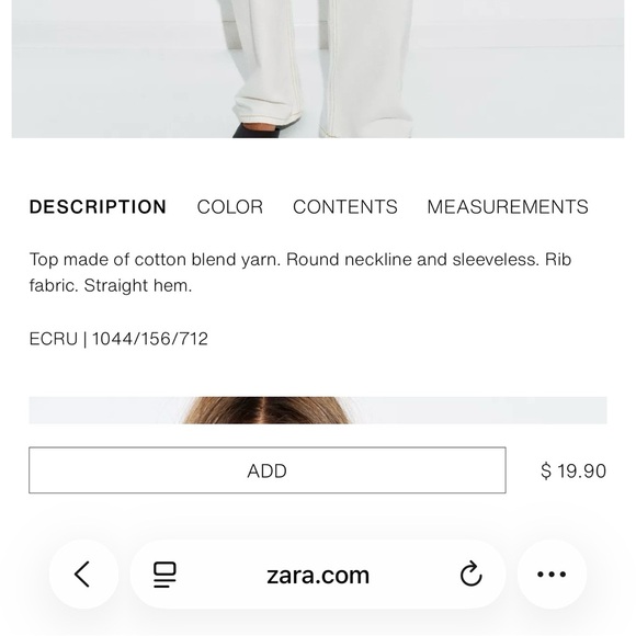 Zara Ribbed Tank Top - Picture 5 of 10